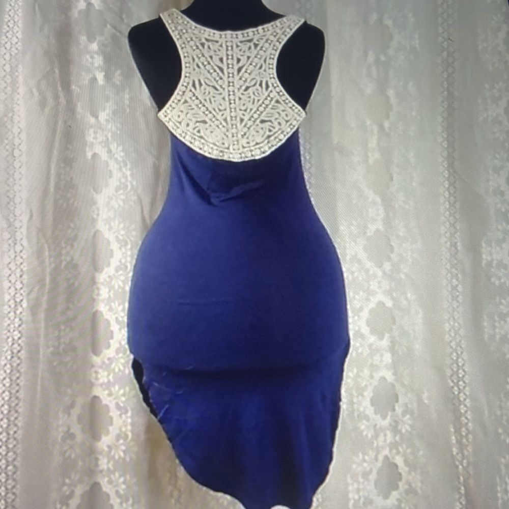 Heart ♥️ Hips Elegant Blue Sleeveless Dress Size S